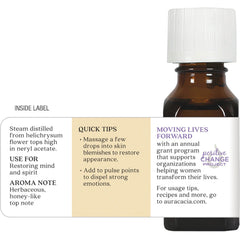 Helichrysum Pure Essential Oil in Jojoba Oil