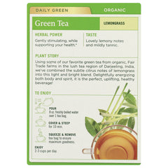 Organic Green Tea - Lemongrass