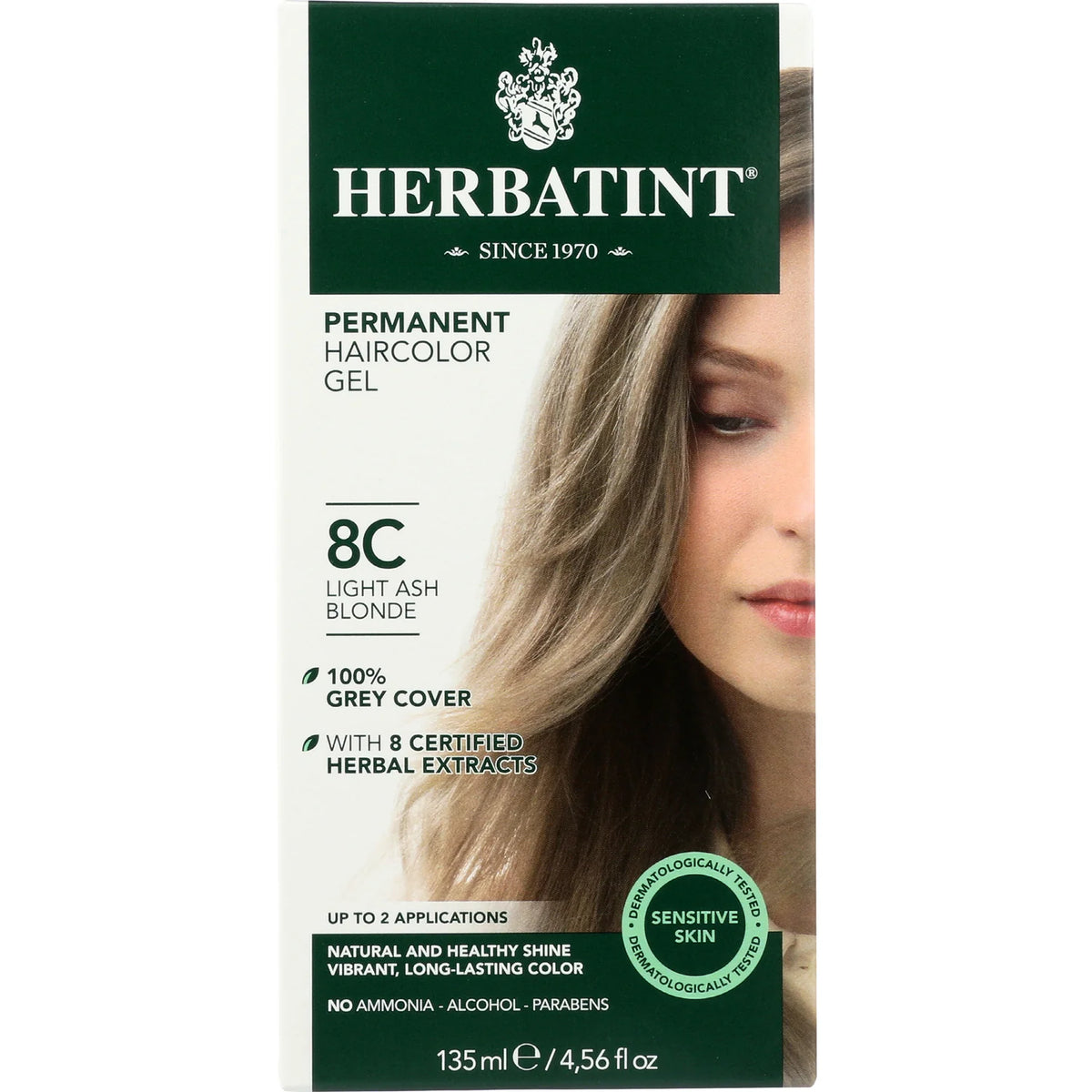 Permanent Haircolor Gel 8C Light Ash Blonde