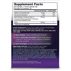 Black Elderberry Throat Relief Soothing Lozenge