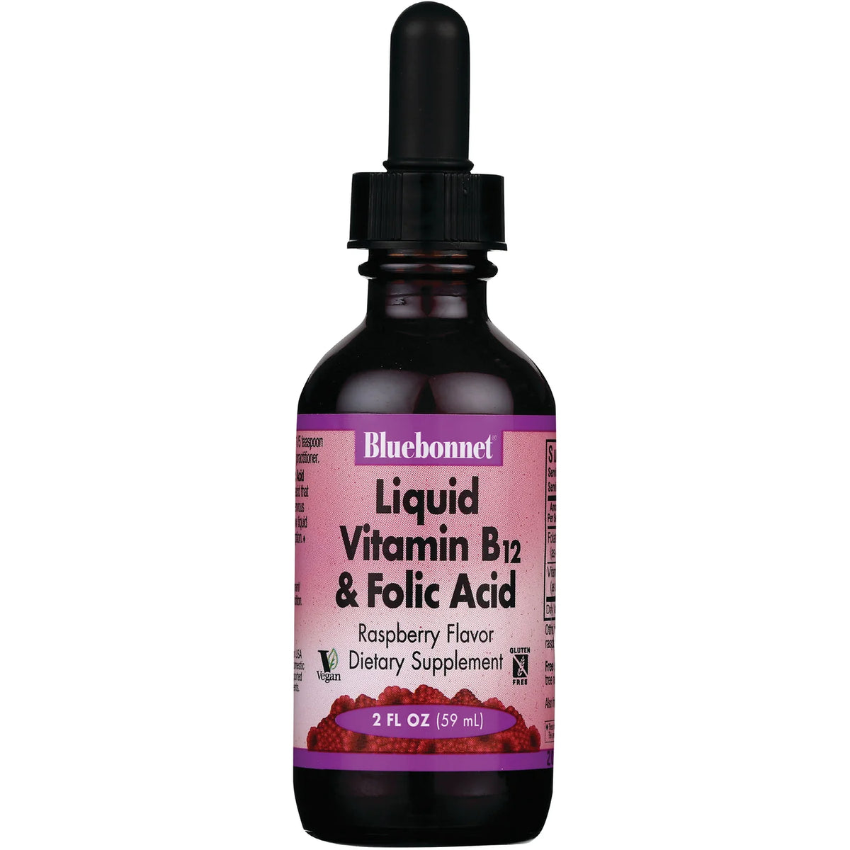 Liquid Vitamin B12 & Folic Acid - Raspberry