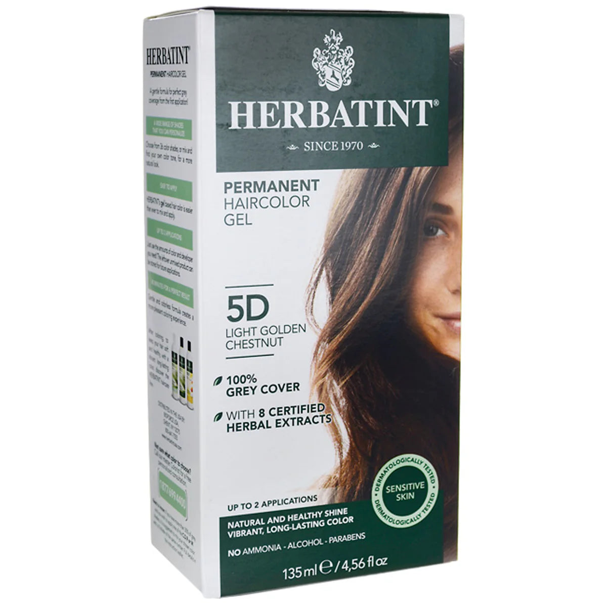 Permanent Haircolor Gel 5D Light Golden Chestnut