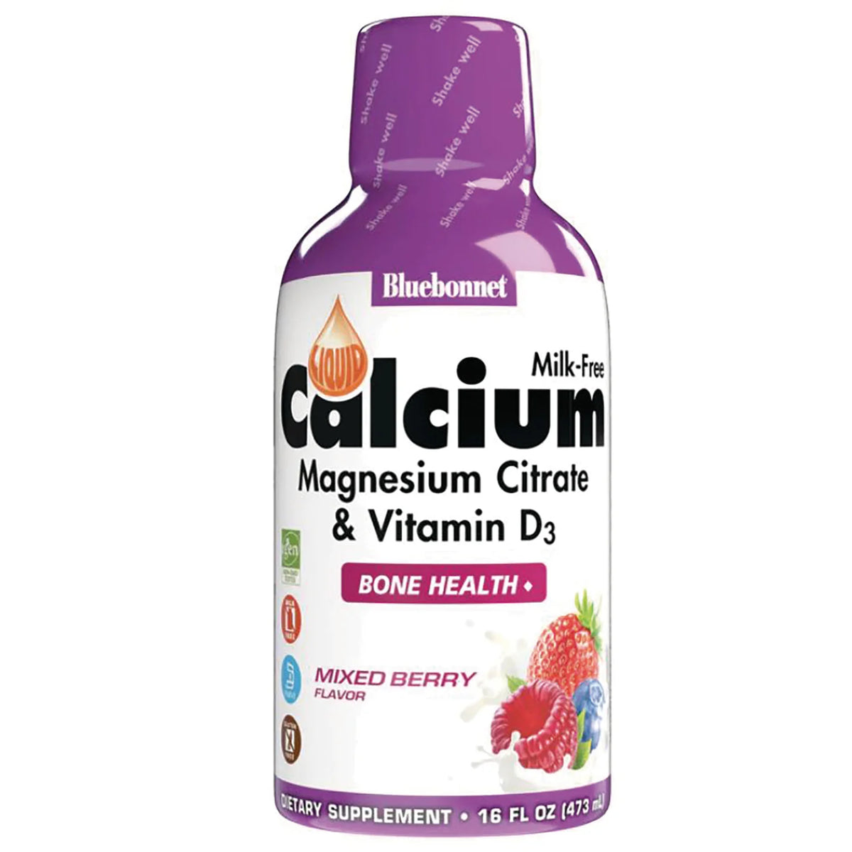 Liquid Calcium, Magnesium Citrate & Vitamin D3 - Mixed Berry